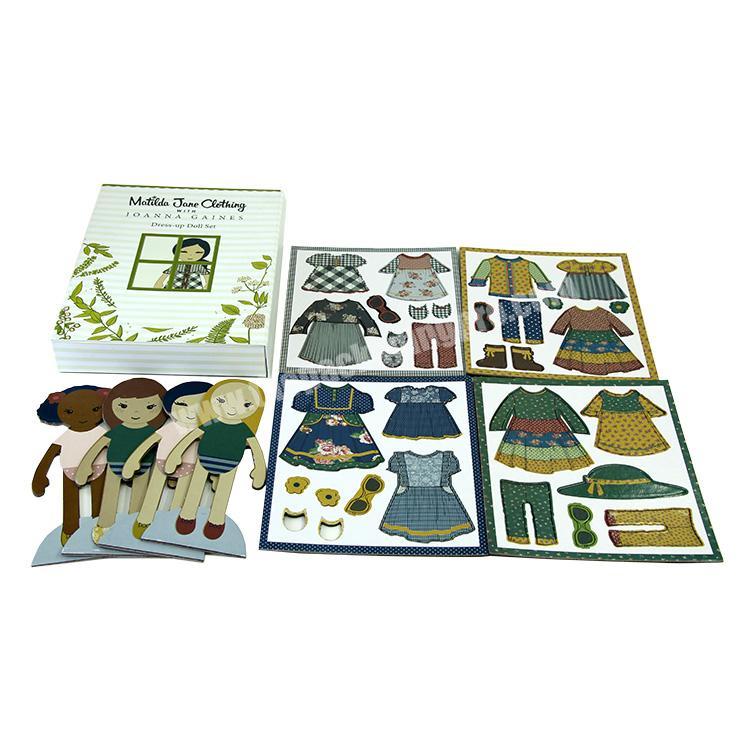 Custom Design Educational toys casual games card dress up 3D cardboard children games