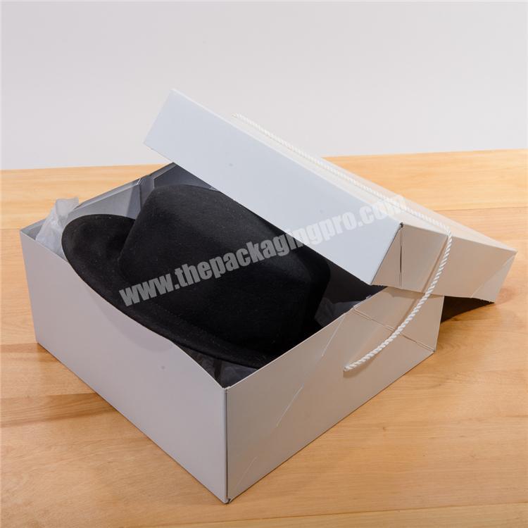 Custom Design White Square cheaper hat box