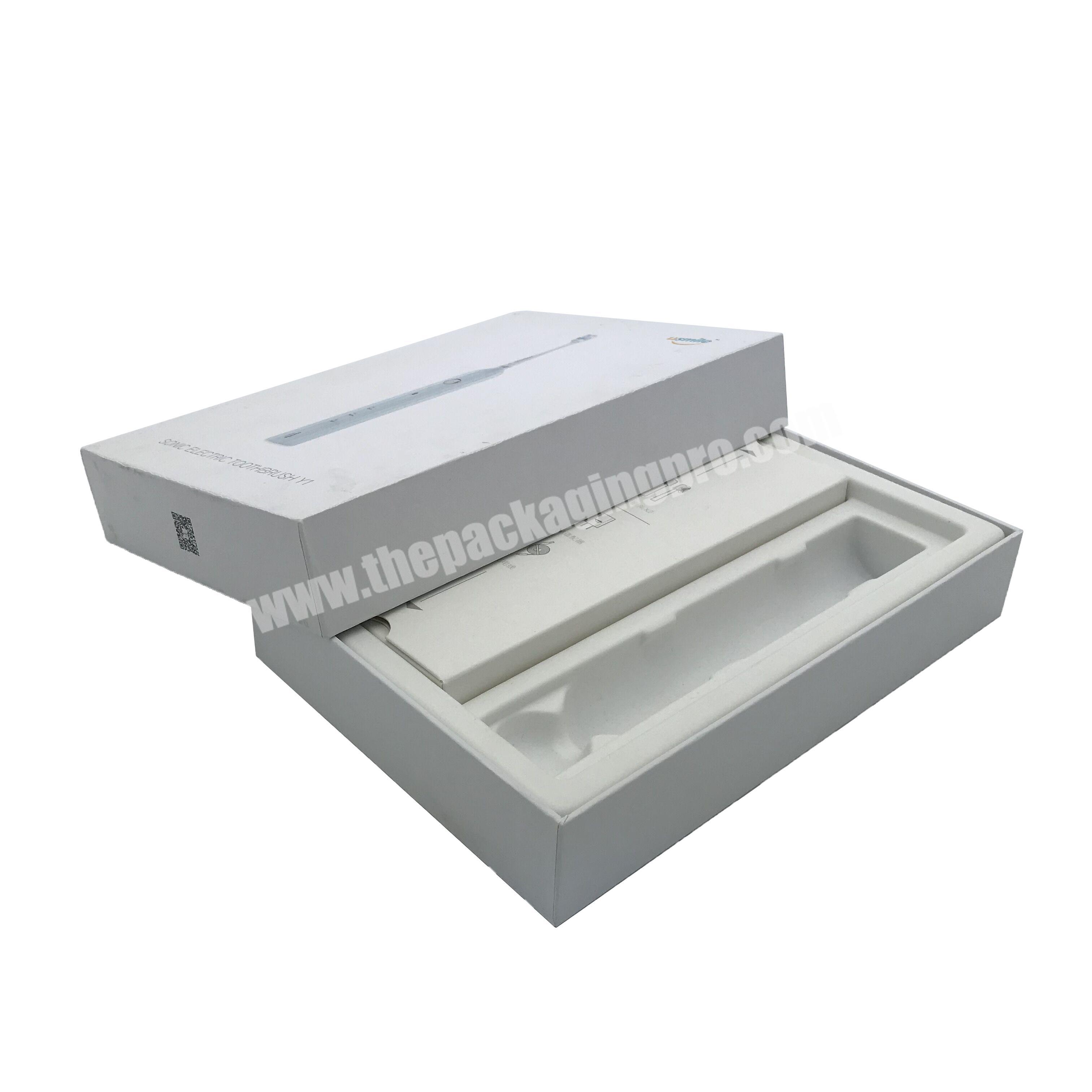 Custom Exquisite Cardboard Electric Toothbrush Paper Packaging Box With Logo Embossing