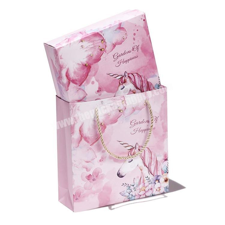 Custom Fashion Luxury Box Set Fancy Wedding Paper Gift Bags For Guest