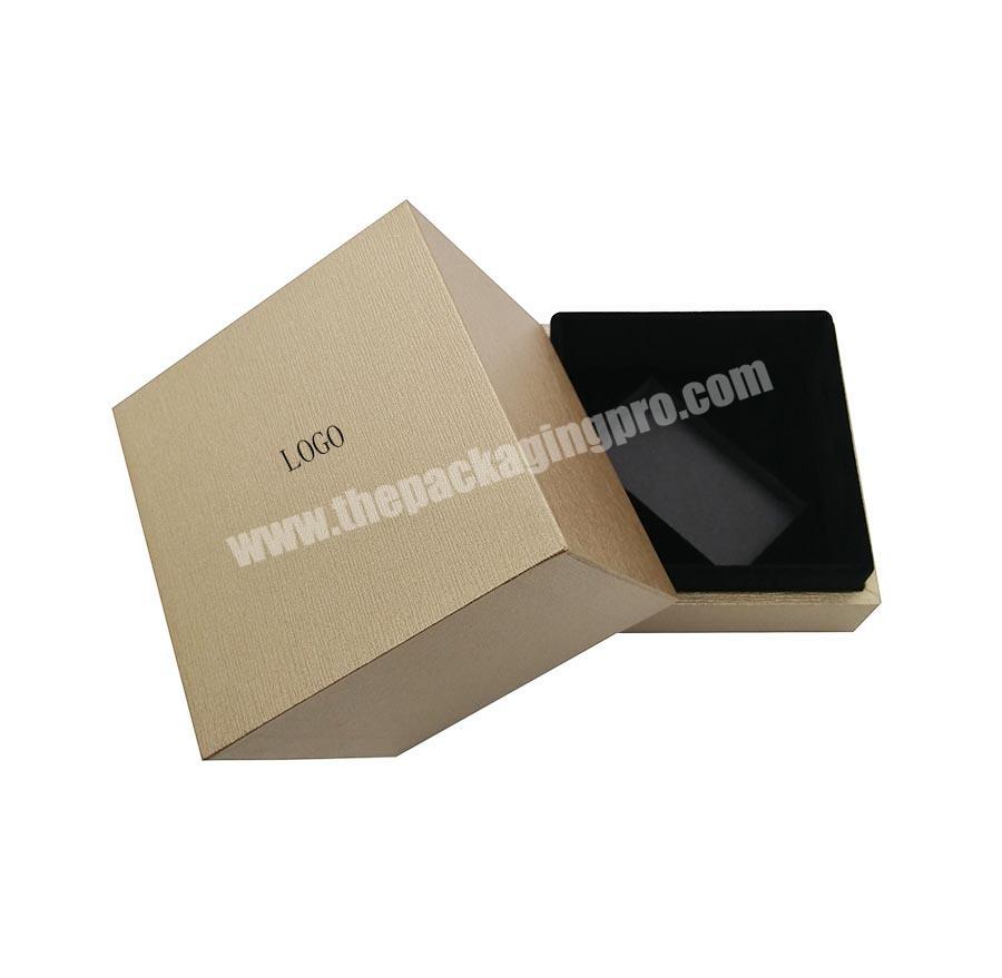 Custom Golden Cardboard Perfume Gift Box With Lid