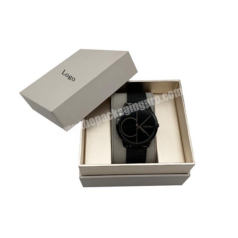 Custom Grey Cardboard Watch Box Packaging Gift