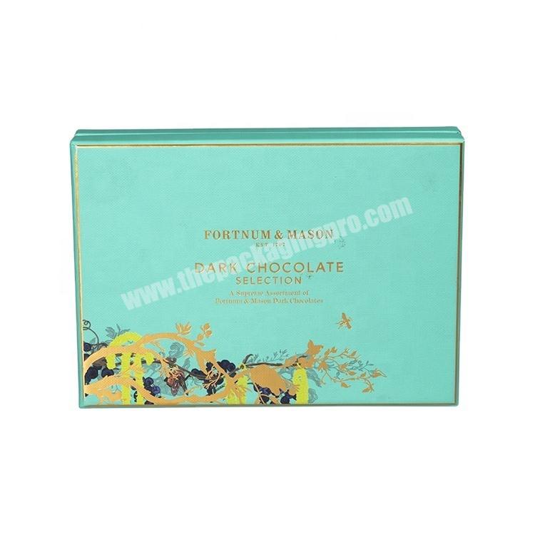 Custom Hot Stamping Luxury Cardboard Empty Chocolate Fashion Gifts Boxes