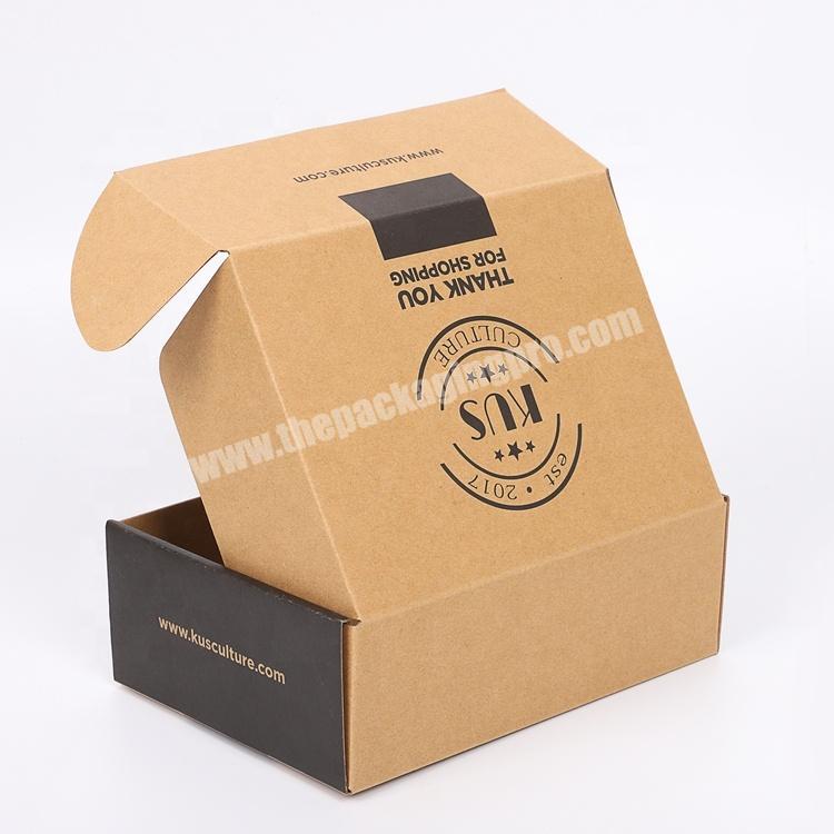 Custom Logo Brown Kraft Shipping Cardboard Boxes Postal Mailing Gift Packet ECO Recyclable Parcel Shipping box
