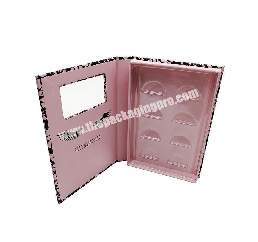 Custom Cardboard Luxury Square Eyelash Packaging Box With Window
