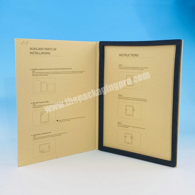 Custom Logo Kraft Paper Screen Protector Packaging Box for Ipad