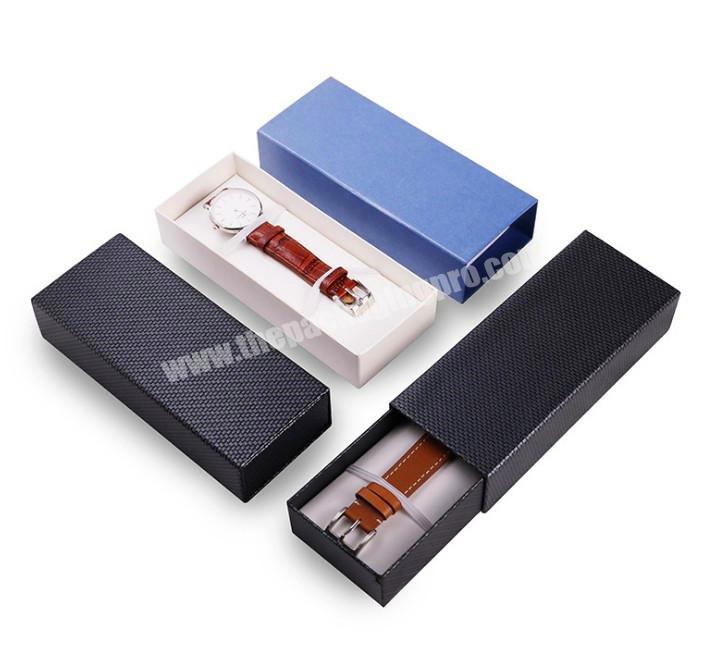 Custom Logo Printed Watch Band Packaging Paper Drawer Box Luxury Cardboard Watch Strap Apple Watch Band Packaging Box