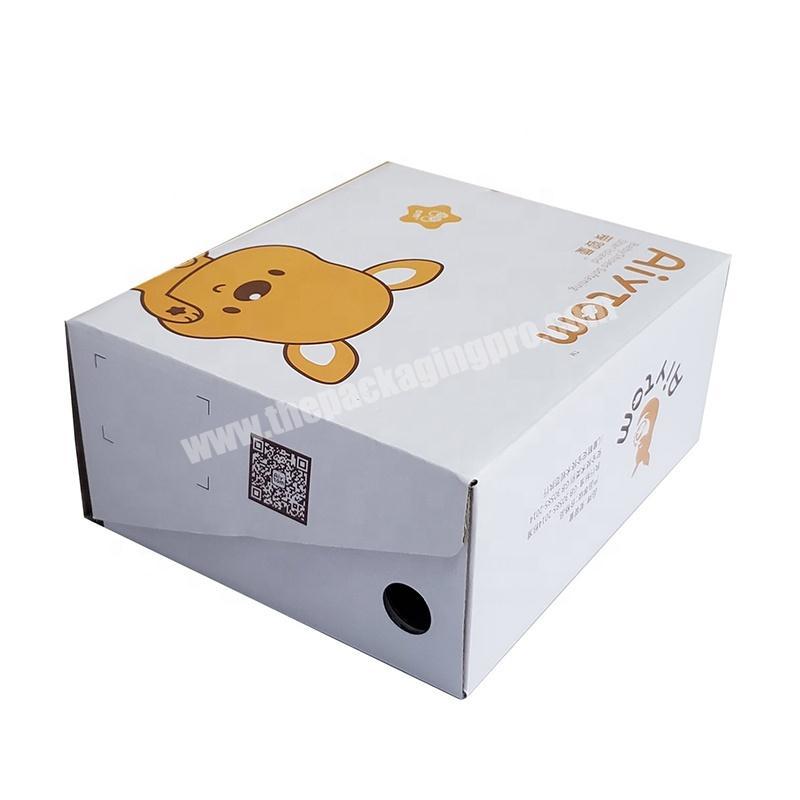 Custom Logo Printing Corrugated Cardboard Carton Slipper Packaging Box Competitive Price Custom Sneaker Box