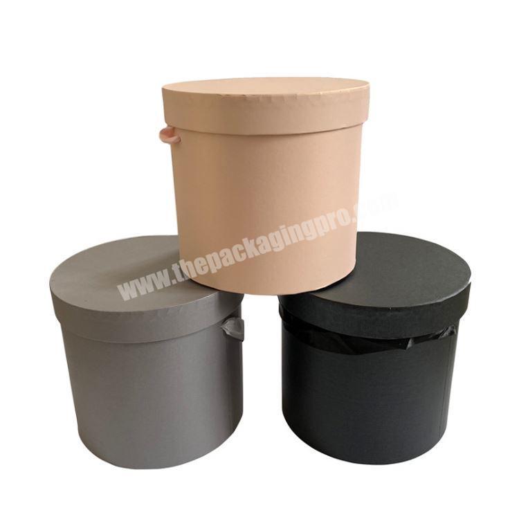 Custom Logo Printing Cylinder Paper Cardboard Packaging Wholesale Round Flower Hat Box