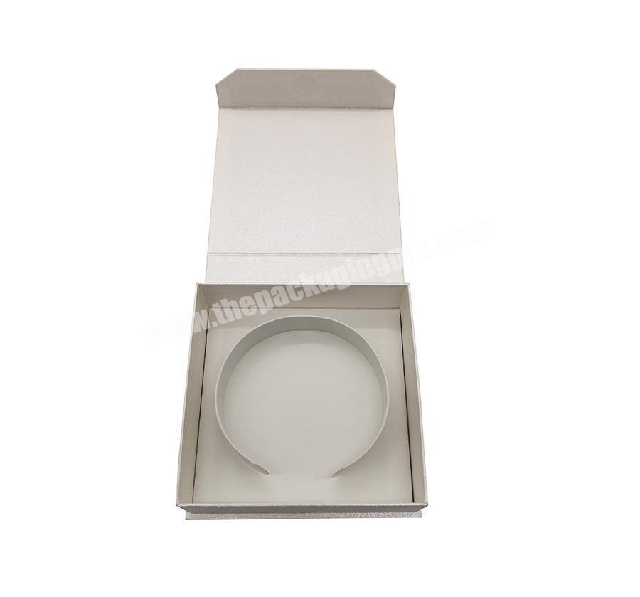 Custom Logo Silver Fancy Paper C Circle Bracelet Box Packaging