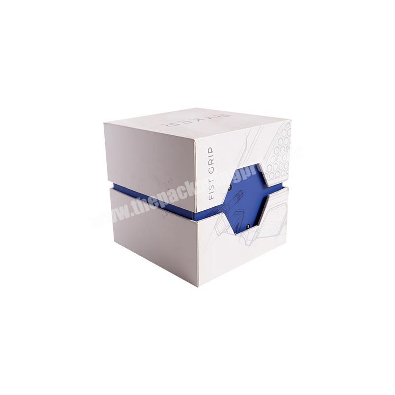 Custom Logo White Blue Special Shaped Watch Packaging Box