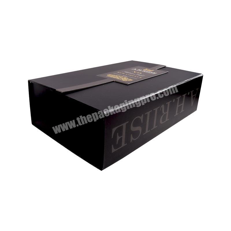 Custom Luxury Hot Stamping Foldable Magnetic Closure XO Liqueur Cardboard Box