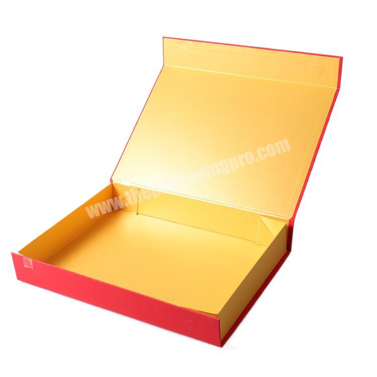 Custom Luxury Matte Printing Red Packaging Boxes Magnetic Box Flip Lid Gift Box For Clothes