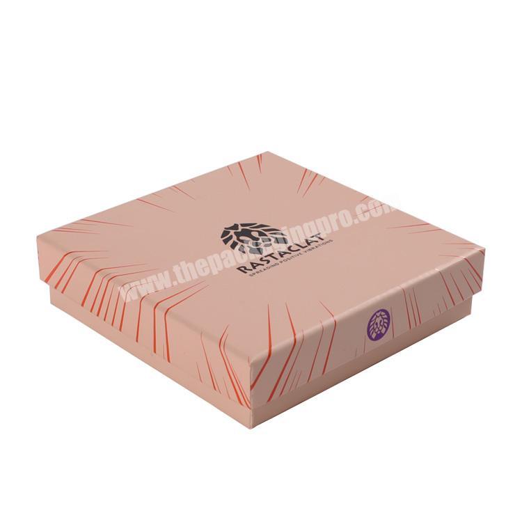 Custom Paper Printing Necklace Packaging Cardboard Display Pink Gift Jewelry Box with Foam Insert