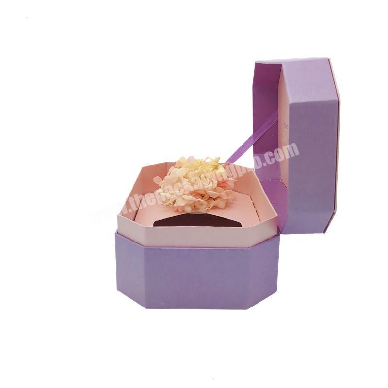 Custom Premium Rectangle Carton Single Flower Preserved Rose Bouquet Delivery Packing Paper Gift Box