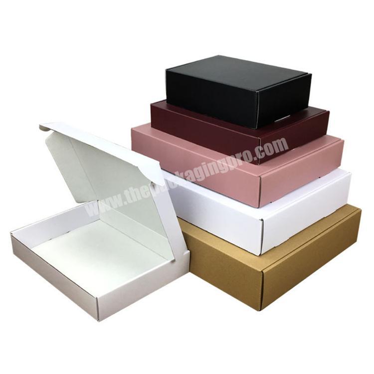 Custom Printed Cardboard Mail Packaging Shipping Box White Black Pink Mailer Box