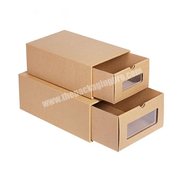 Custom Printed High Quality Corrugated Kraft Paper Drawer Shoe Box