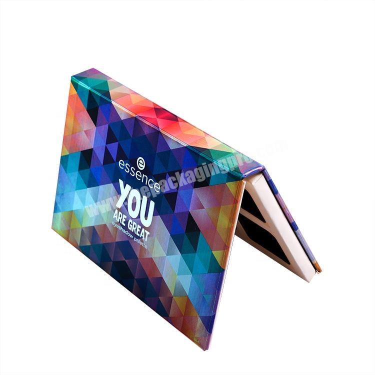 Custom Printed Laser Paper Eye Shadow Palette Beauty Paperboard Box Luxury Foldable Gift Box