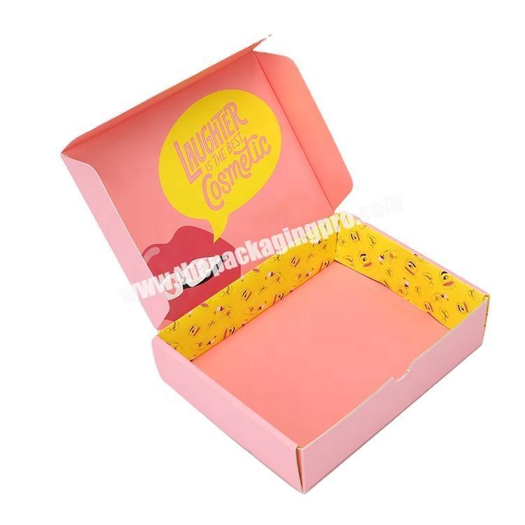 Customized Printed Logo Shipping Small Corrugated Cardboard Packing Mailer Boxes Makeup Organizer Cosmetic Storage Parcel Box