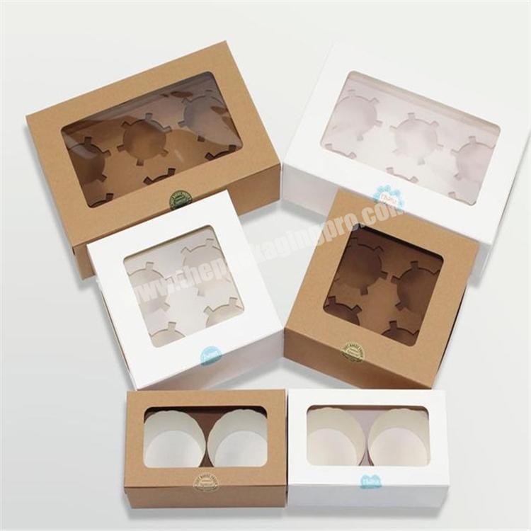 Custom Printing Colored cupcake packaging box