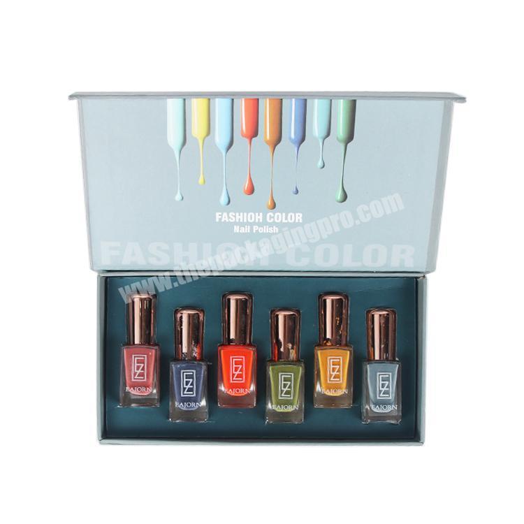 Custom Private Label Gel Nail Polish Oil Set Gift Boxes Packaging With Divider