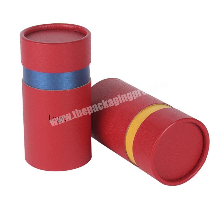 Custom Red Cardboard Cylinder Containers For Tea