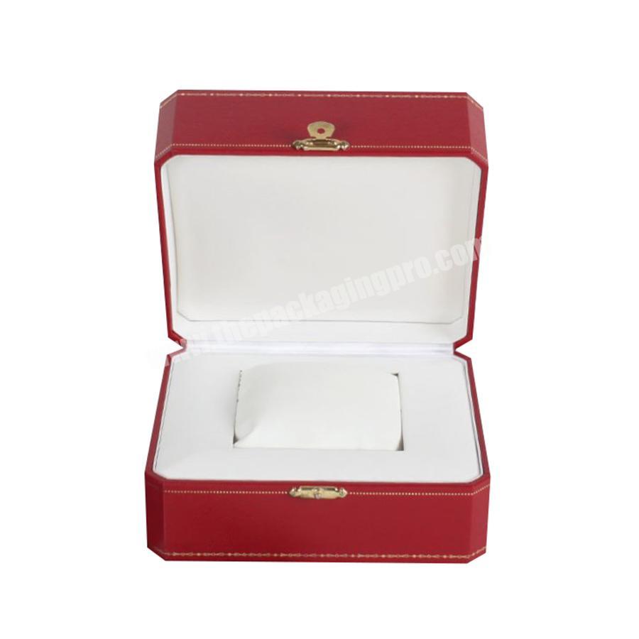 Custom Red PU Leather Boxes For Watches Gift