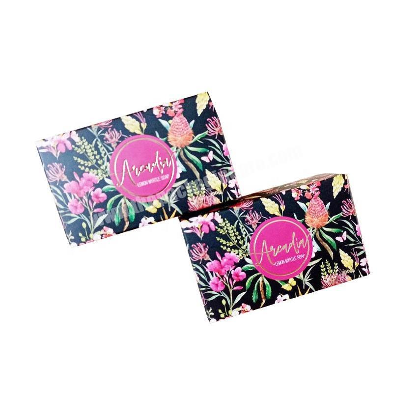 Custom Size Logo Printed Coated Paper Soap Laminate Biodegradable Handmade Soap Boxes for Home Made Soap