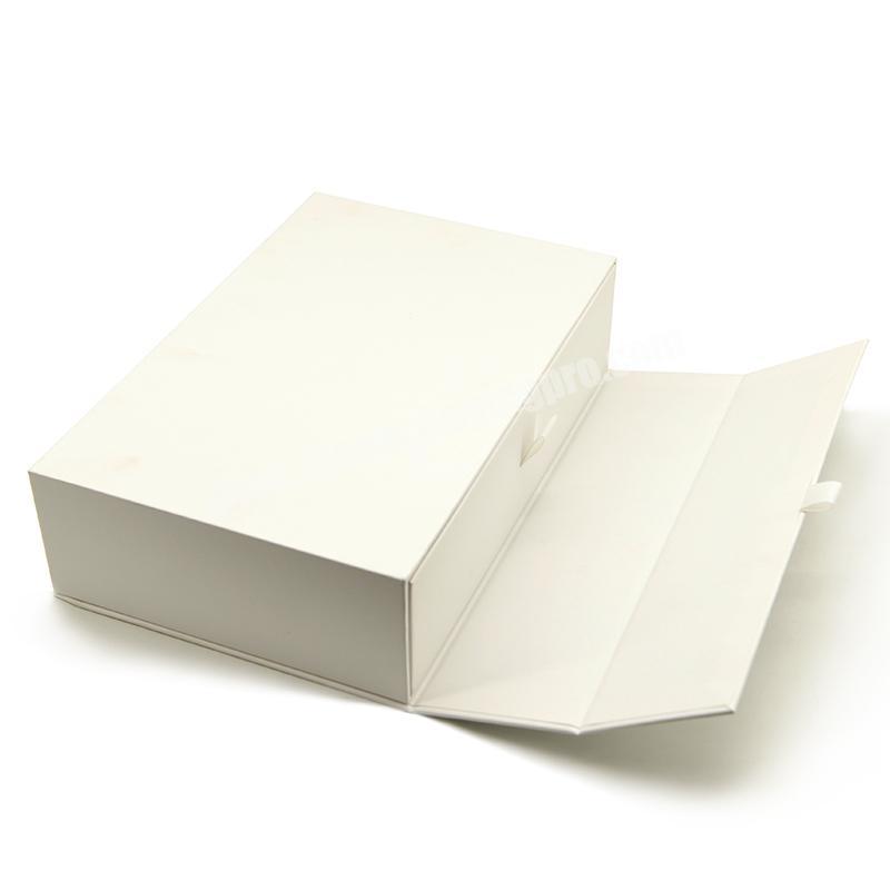 Custom White Cardboard Hair Extension Wig Paper Packaging Magnetic Gift Box with Ribbon