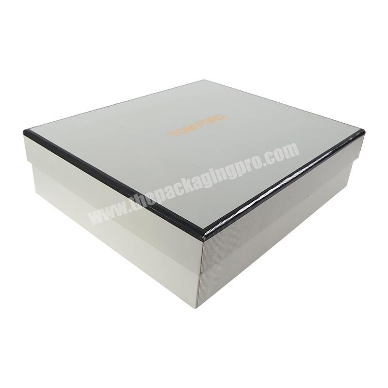 Custom White Lid And Base Cardboard Scarf Gloves Wallet Accessories Box