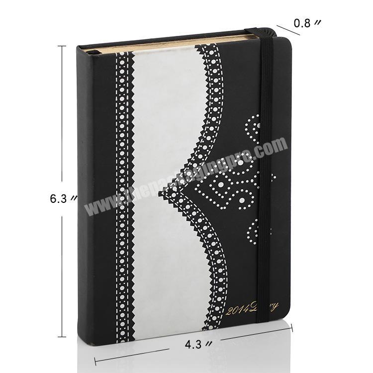 Custom a5 leather notebook cover dot grid dotted journal black notebook