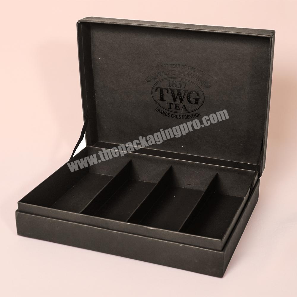 Custom decorative black paper cardboard folding book shaped paper packaging gift box