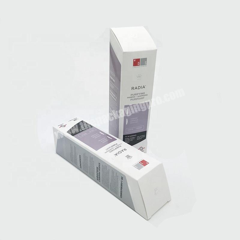 Custom design cosmetic print white carton packaging paper display box for face scream