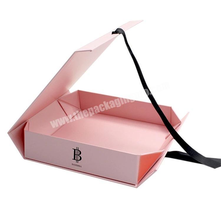 Custom flat folding gift box  luxury retail clothing garment packaging box,paper gift box and paper packaging printing