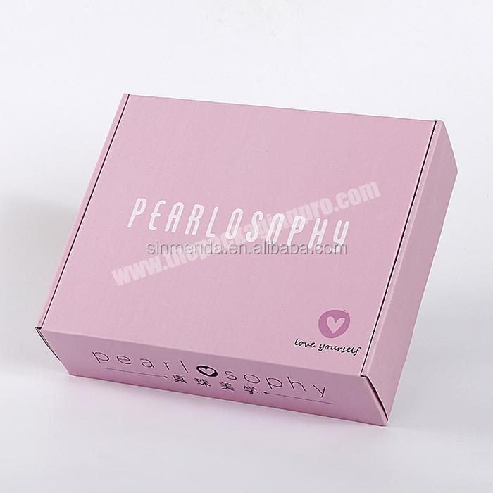 Custom foldable paper hair extension packaging box wholesale corrugated box with Color Printing