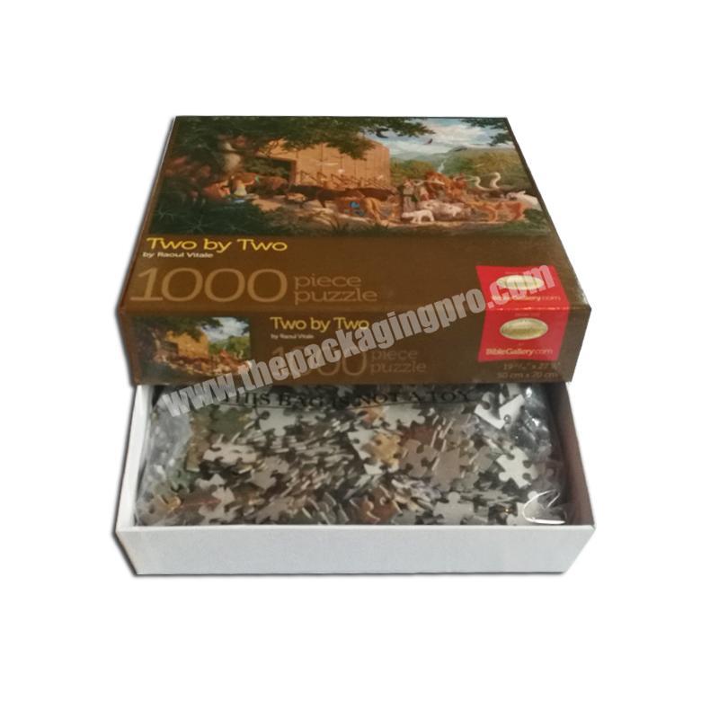 Custom frame big cardboard jigsaw puzzles paper board for adults 1000 pieces