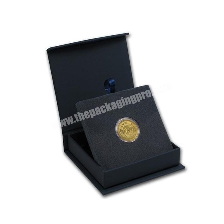 Custom high quality handmade gold coin gift box