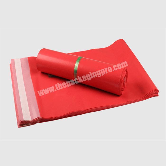 Custom leak-proof design strong adhesive red post shipping bags for clothes