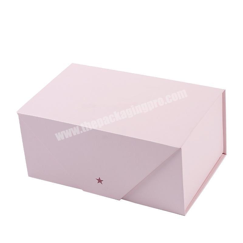Custom luxury large black folding cardboard paper wig gift packaging gift boxes box