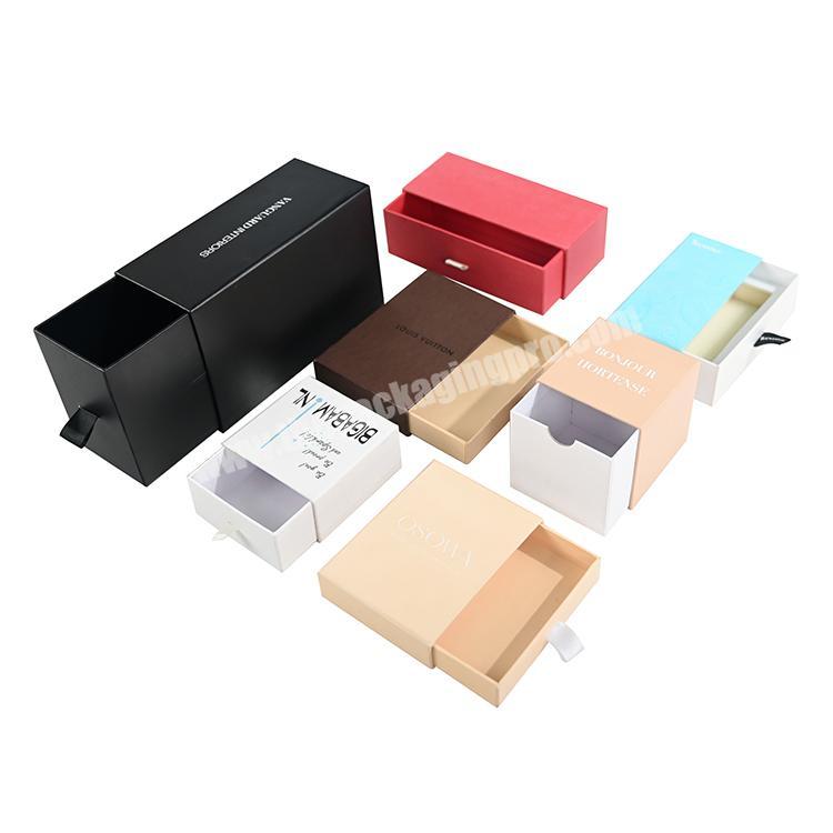 Custom luxury paper drawer gift box consumer electronics packing slide box with drawers