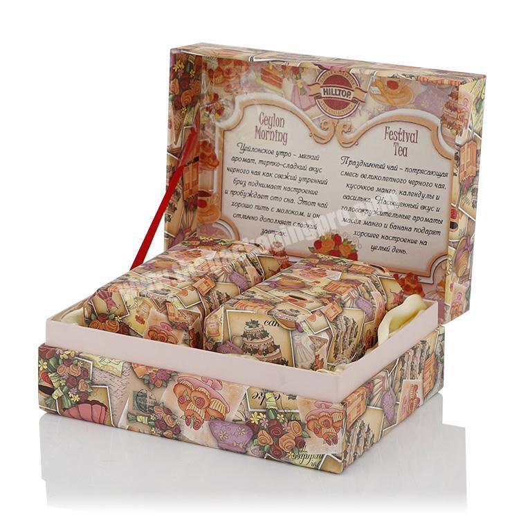 Custom paper cardboard gift packaging tea Box With Logo Printing