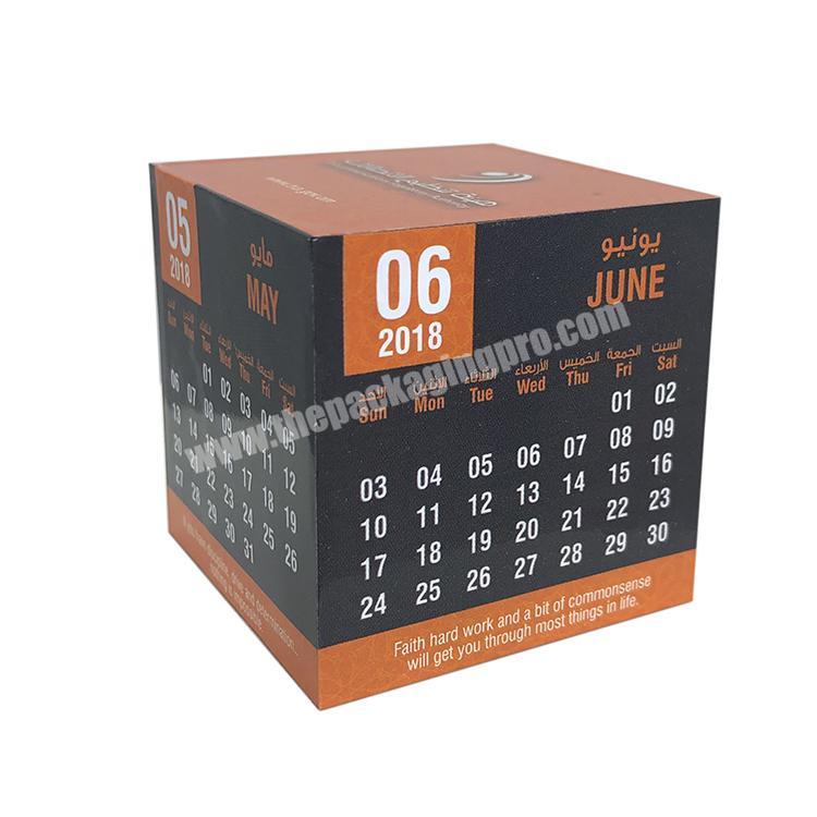 Custom printed calendar puzzle advertising Business gifts folding toy magic cubes