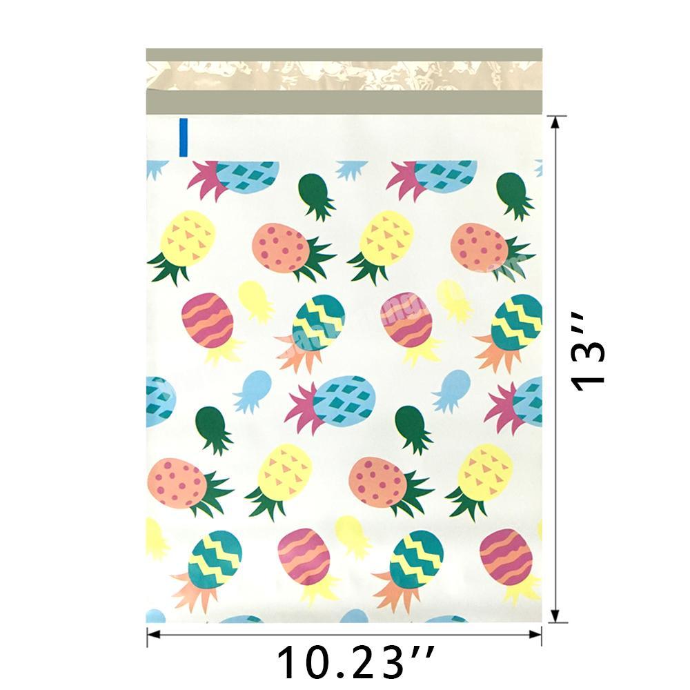 Custom printing personalised pineapple pattern ldpe poly mailer bags 10x13