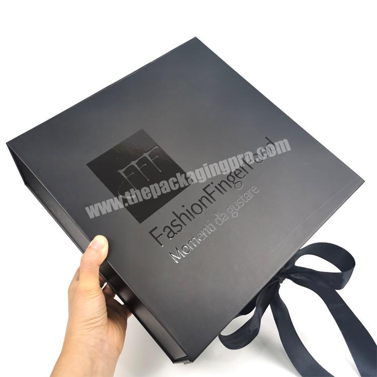 Custom ribbon Gift Box  Folding Magnetic  Box Packaging Delicate Appearance Paper Folding Box  Design Own Logo