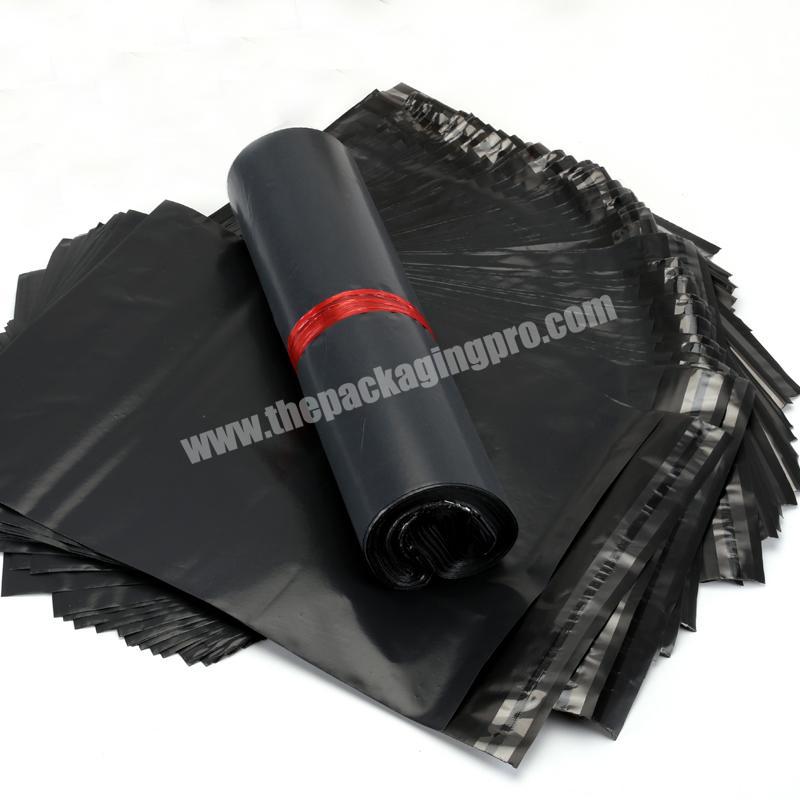 Custom ultra light big capacity biodegradable black mailer plastic bags poly