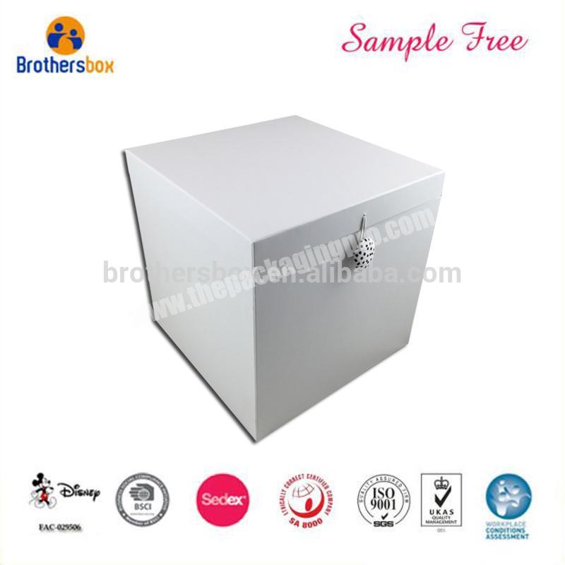 Customize Logo Printing Large White Christmas Paper Gift Box With Lid