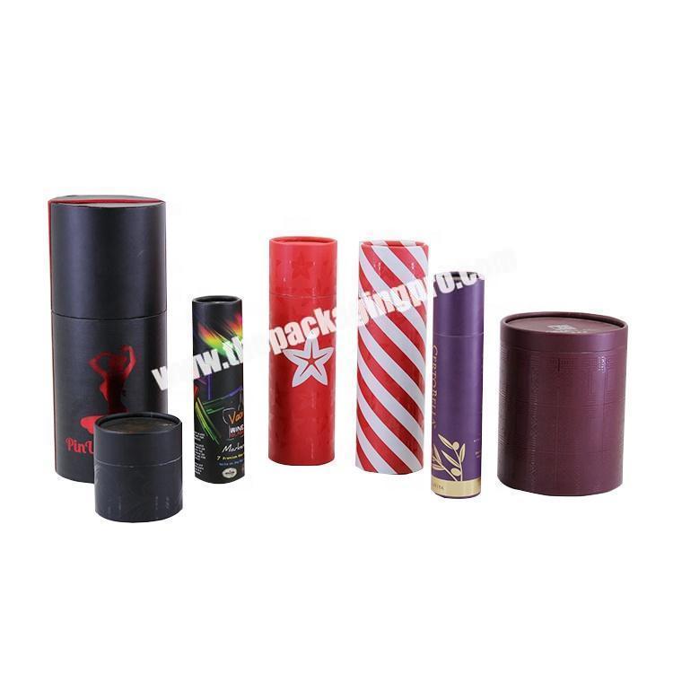 Cylindrical Cardboard Cosmetic Paper Tube Packaging Box