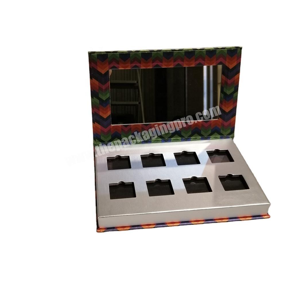 Delicate Colorful Custom Eyeshadow Box Wholesale Paper Eyelash Box With Magnetic And Mirror