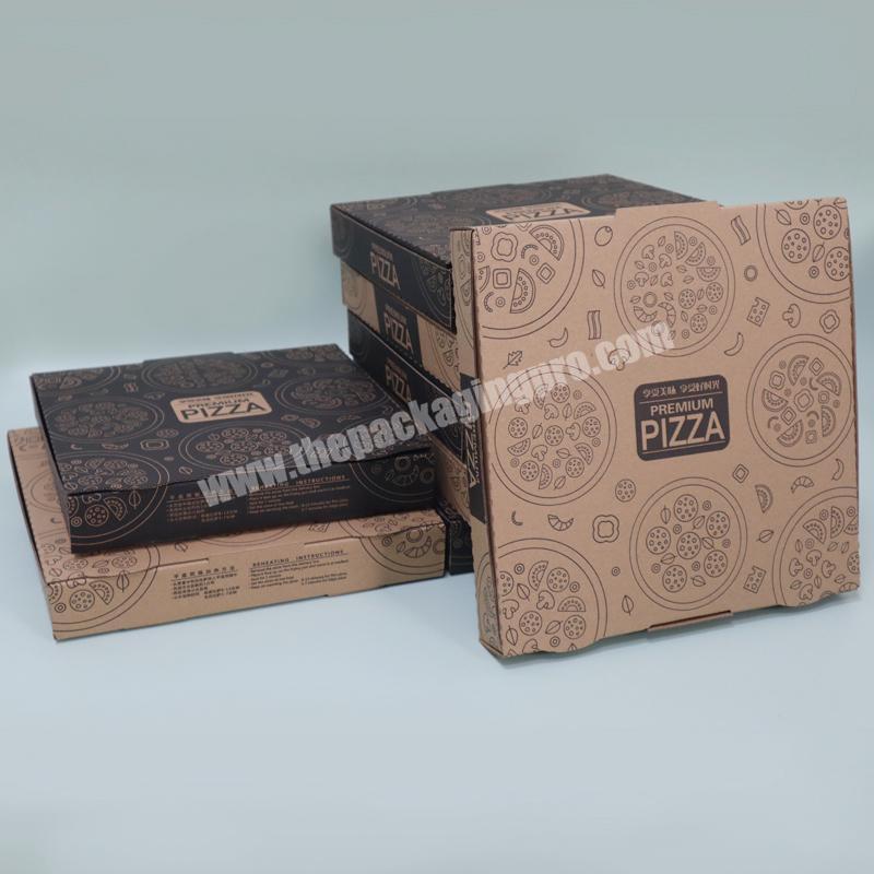 Design Empty 12 Inch Carton Pizza Box Custom Printed