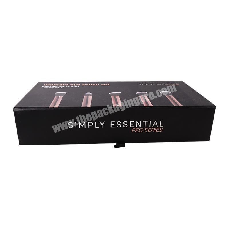 Diy Cardboard Lash Packaging Magnet Clear Eyelash Cosmetic Collapsible black Magnetic Closure Gift Box